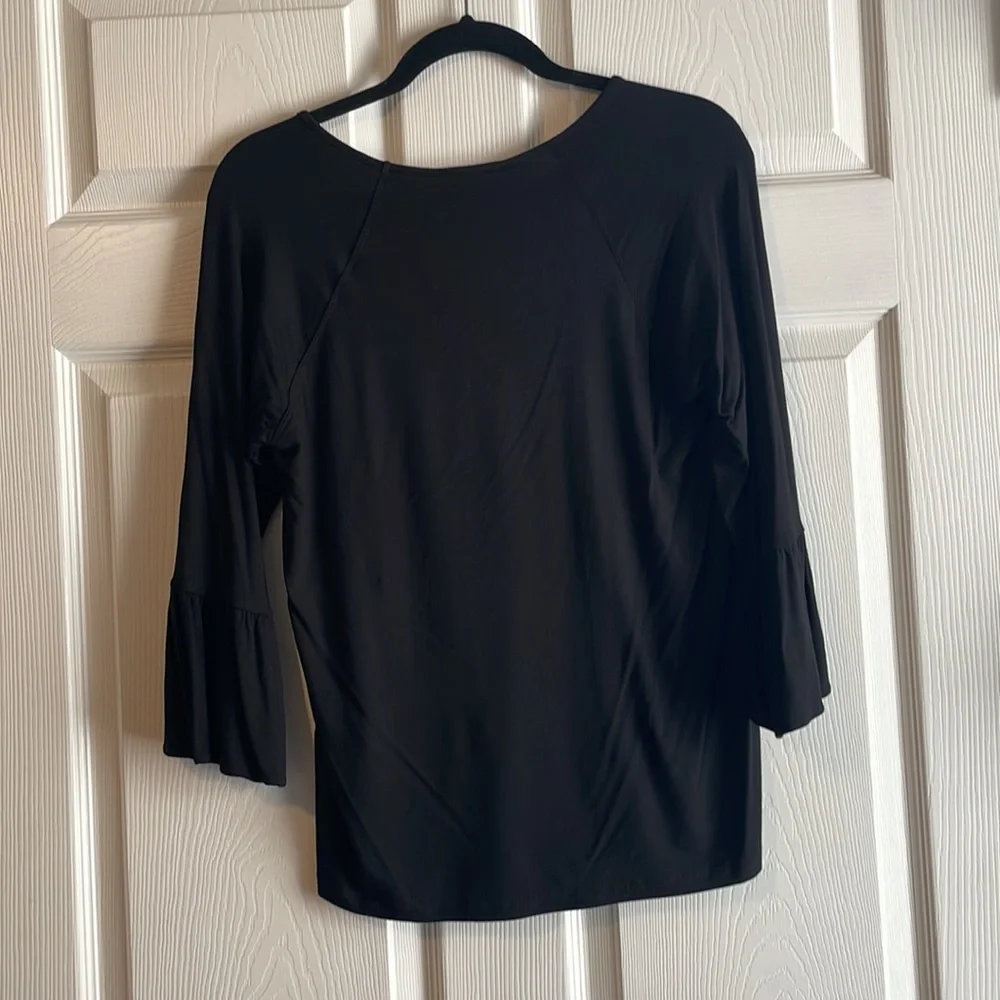 Calvin Klein Blsck 3/4 Bell Sleeve Top - Small NWT - Picture 5 of 5
